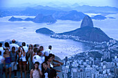 Blick auf Rio, vom Zuckerhut, Rio de Janeiro Brasilien