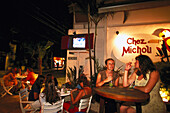 Peole at the bar Chez Michou, Rua de Pedras, Buzios, Brazil, South America, America