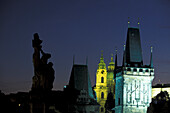 Charles Bridge, Mala Strana Tower, Prague Czechia