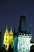 Charles Bridge, Mala Strana Tower, Prague Czechia