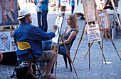 Portrait Artist, Old Town Market, Warsaw Poland