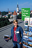 Postcard Seller at Viewpoint, Tallinn Estonia