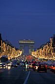 Christmas Lights, Arc de Triomphe, Champs Elysees Paris, France