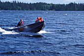 Motorboat, Lake Paeijaenne, near Asikkala Finland