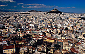 View over Athens to Lycabetus Hill, Athens, Greece