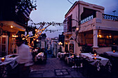 Restaurants at Night, Plaka, Athens, Greece