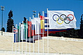 Olympic Flags, Panathenian Stadium Athens, Greece