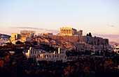 Acropolis, Blick von Philopappos Hill, Athen, Griechenland