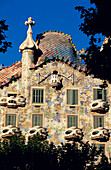 Facade Casa Batllo Gaudi Barcelona, Facade of Casa Battlo, Casa Amatller from A. Gaudi, Barcelona, Catalonia, Spain