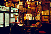 Bar Interior People Barcelona, Bar Pastis, Absinthe Bar in the Raval, Barri Xino, Barcelona, Catalonia, Spain