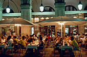 Restaurant, Placa Reial in Old City, Barcelona, Catalonia, Spain