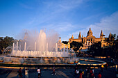 Magic Fountain, Font Magica de Montjuic, Palau National, MNAC Barcelona, Catalonia, Spain