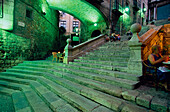 Stairs Jewish Quarter Girona Costa Brava, Stairs in old Jewish quarter, El Call, Girona, Costa Brava, Catalonia, Spain