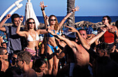 Disco Beach Bora-Bora, Platja d´en Bossa, Ibiza Balearen, Spanien