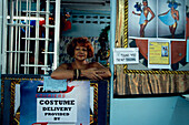 Carnival costumes shop, Barbarossa Mas Camp, Port of Spain, Trinidad and Tobago