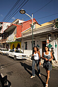 Street, Friends, Girls, Crossing, Street Light, Pointe-a-Pitre, Grande Terre, Guadeloupe, Caribbean Sea, America