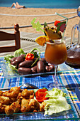 Starter le Boudin creole Sausage, Les acas de momel, Le Karacoli Restaurant, Grande-Anse, Deshaies