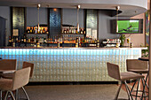 Glassy bar at the Wave, South Beach, Miami Florida, USA