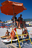 Rettungsschwimmer, Riviera di Ponente, Savona, Finale Ligure, Ligurien, Italien