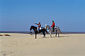 Pilgrims on horseback at national park Donana, El Rocio, Huelva province, Andalusia, Spain, Europe
