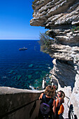 Escalier du Roi d´Aragon, Bonifacio, Felstreppe, Kliffe von Bonifacio, Korsika, Frankreich