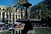 Plaza Reial, Barcelona Katalonien, Spanien