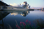 Guggenheim Bilbao Museum by Architect Frank Gehry, Nervión River, Bilbao, Province of Biscay, Basque Country, Spain