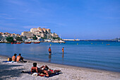 Zitadelle, Beach, Calvi, Korsika, Frankreich