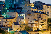 Corte, town in the mountains of Corsica, France