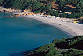 Sandy beach Plage de Ménasina, near Cargese Corsica, France
