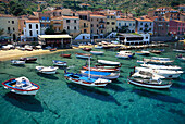 Harbour city, Boats, Giglio Porto, Isola del Giglio, Tuscany, Italy