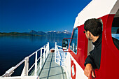 A passenger on a ferry, Bodoe, Northland, Norway