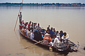 Ferry to Ram Nagar , Ganges river-, Varanasi, Benares Uttar Pradesh, India