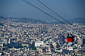 Cable Car to Montjuic, Barcelona, Catalonia, Spain