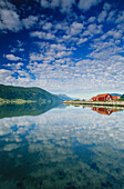 Nordfjord with reflection, Nordfjordeid, Western Norway