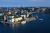 Blick vom Rathaus Turm Richtung Altstadt, Stockholm, Schweden