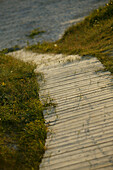 Walkway, Beach, Akrasanden, N, Wooden walkway, Beach Akrasanden, Karmoy Island, Rogaland, Norway