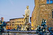 Der Neptun-Brunnen von Bartolomeo Ammanati, Piazza della Signoria in Florenz, Toskana, Italien