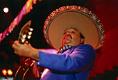 Musician with guitar, Mariachi, Cancun, Quintana Roo, Yucatan, Mexico
