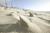 Windblown formations of sand on Grotto Beach, Hermanus, Western Cape, South Africa, Africa