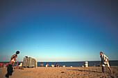 Softball at playa Barceloneta, Barcelona, Spain