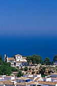 Häuser der Stadt Benalmadena an der Küste, Costa del Sol, Provinz Malaga, Andalusien, Spanien, Europa