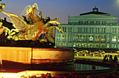 Oper, Mendebrunnen, Opernplatz, Leipzig, Sachsen, Deutschland