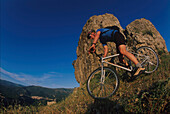 Mountainbiker, Monte Texile, Aritzo, Sardinien, Italien