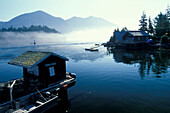 Bootssteg, Crab Dock, Clayoquot Sound, Tofino, Vancouver Island, Kanada