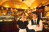 Bedienung Francesca + Gigi, Antico Café, Cagliari Sardinien, Italien
