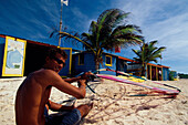 Surflehrer, Sorobon Beach, Bonaire Niederländische Antillen