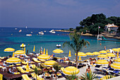 Plage de la Garoupe bei Antibes, Côte d'Azur, Provence, Frankreich