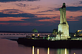 Monumentalstatue fuer Kolumbus, Rio Odiel- Rio Tinto, Huelva Andalusien, Spanien, Europa