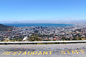 View from a parking over the city, Cape Town, South Africa, Africa